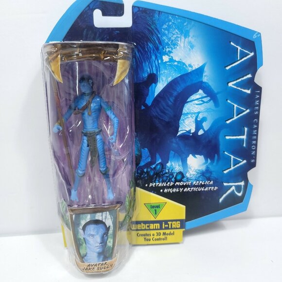 James Cameron’s AVATAR movie Jake Sully 4" Figure Webcam i-tag Mattel Toys 2009 - Picture 1 of 4